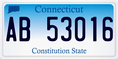 CT license plate AB53016