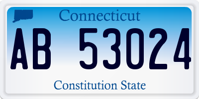 CT license plate AB53024