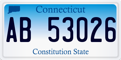 CT license plate AB53026