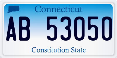 CT license plate AB53050