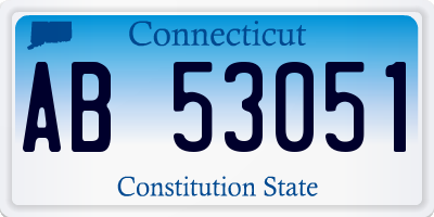 CT license plate AB53051