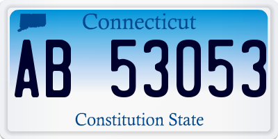 CT license plate AB53053