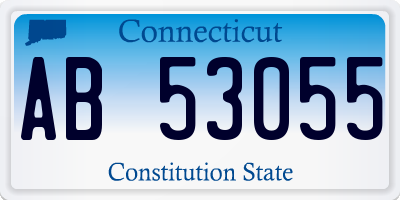 CT license plate AB53055