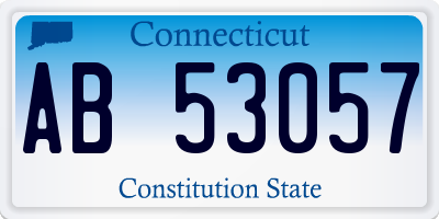 CT license plate AB53057