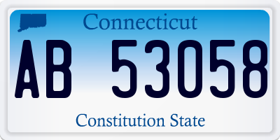 CT license plate AB53058