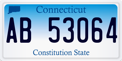 CT license plate AB53064