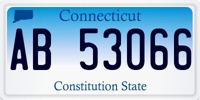 CT license plate AB53066