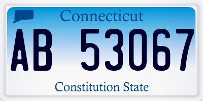 CT license plate AB53067