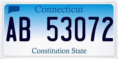 CT license plate AB53072