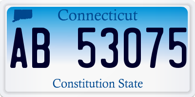 CT license plate AB53075