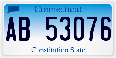 CT license plate AB53076