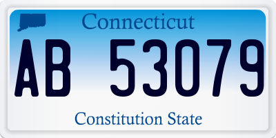 CT license plate AB53079