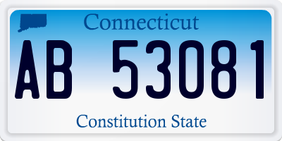 CT license plate AB53081