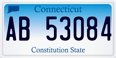 CT license plate AB53084