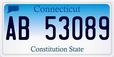 CT license plate AB53089