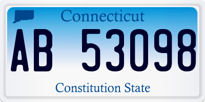 CT license plate AB53098