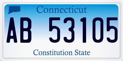 CT license plate AB53105