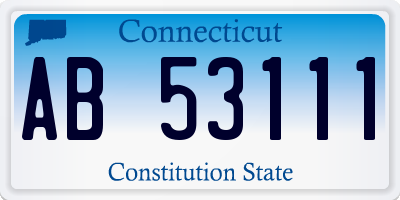 CT license plate AB53111