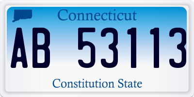 CT license plate AB53113