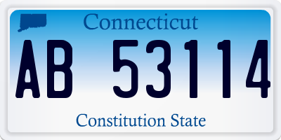 CT license plate AB53114