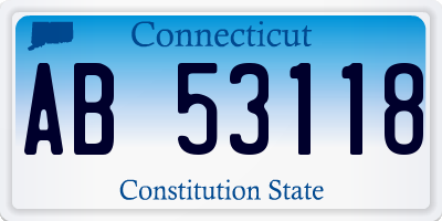 CT license plate AB53118