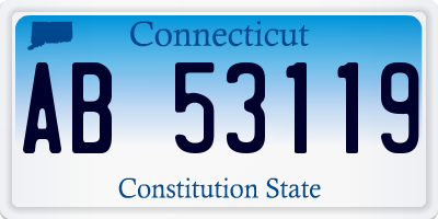 CT license plate AB53119