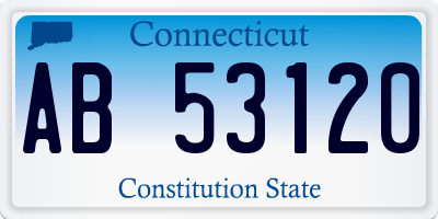 CT license plate AB53120