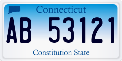 CT license plate AB53121