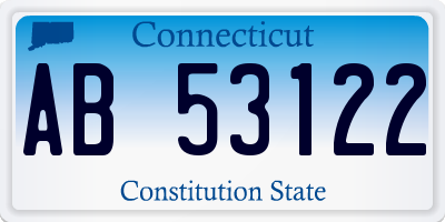 CT license plate AB53122