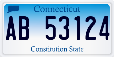 CT license plate AB53124