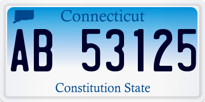 CT license plate AB53125