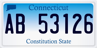 CT license plate AB53126