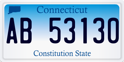 CT license plate AB53130