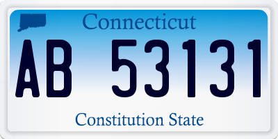 CT license plate AB53131