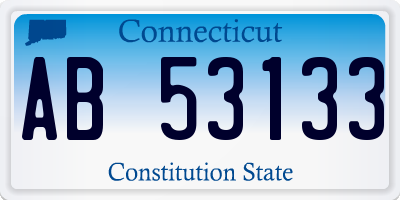 CT license plate AB53133