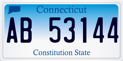 CT license plate AB53144