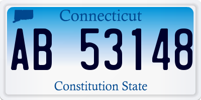 CT license plate AB53148