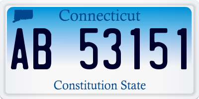 CT license plate AB53151