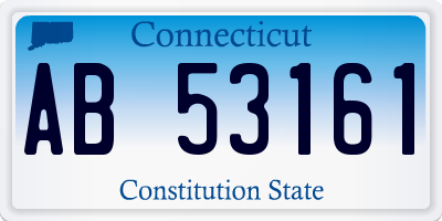 CT license plate AB53161