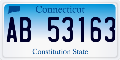 CT license plate AB53163