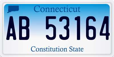 CT license plate AB53164