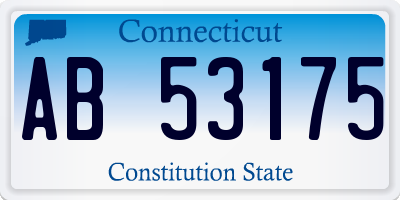 CT license plate AB53175