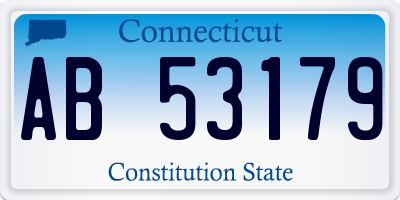 CT license plate AB53179