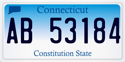 CT license plate AB53184