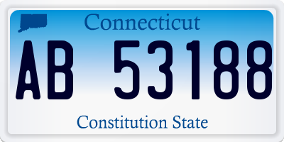 CT license plate AB53188