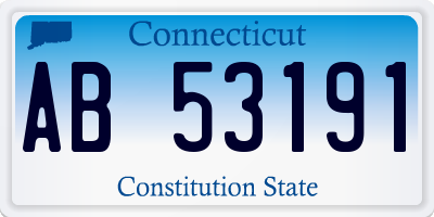 CT license plate AB53191