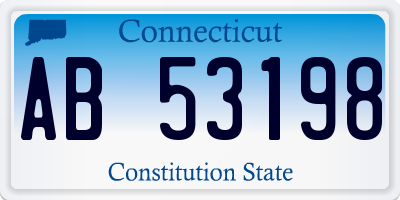 CT license plate AB53198