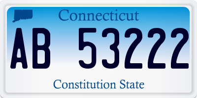 CT license plate AB53222