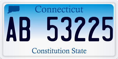 CT license plate AB53225