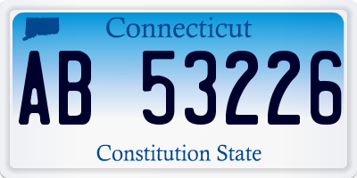 CT license plate AB53226